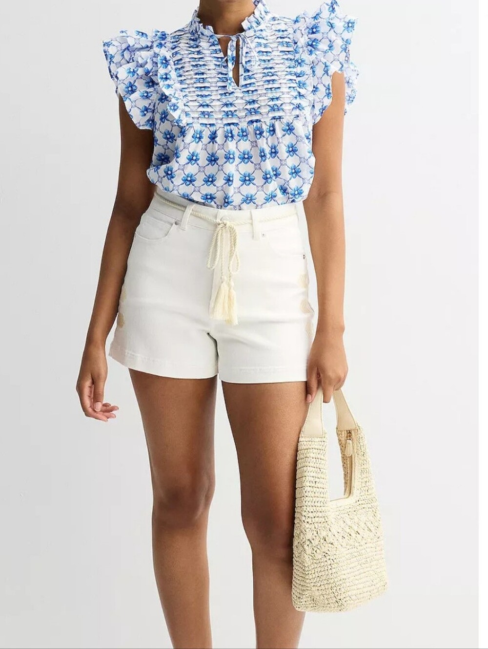 Farmers Market Embroidered Shorts
